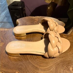 BCBGeneration Tan Braided Women's Sandals